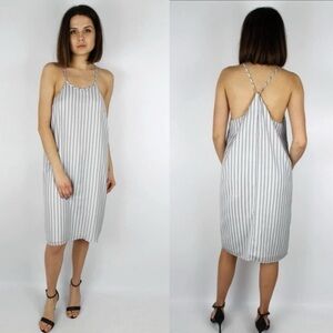 NWT Silvian Heach White & Black Midi Slip Dress